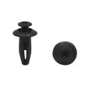 クリップ 5mmの直径 ブラック プラスチック製リベット プッシュ式 10 x 16mm ドア バンパー ファスナー 自動車に適用 100個入り