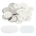 PATIKIL 50mm ブランクボタン製造用品 ラウンドバッジボタンパーツ ボタンピンバッジキット 10個入り DIY ボタンメーカーマシン用 メタルカバー ...