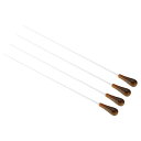 PATIKIL 38cm/15インチ 音楽指揮者バトン 4本セット オーケストラバトン レジンハンドル 歌唱指導者 音楽監督用 イエロー