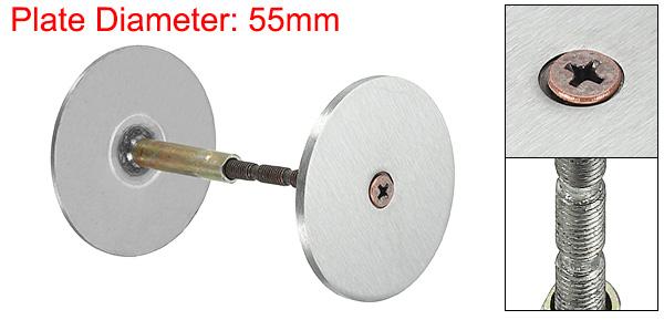 PATIKIL ドアノブ穴カバープレート 直径55 mm デッドボルトカバープレート ドアホールフィラープレート 35 mm-44.5 mm穴用 ブ ラッシュドサテンニッケル