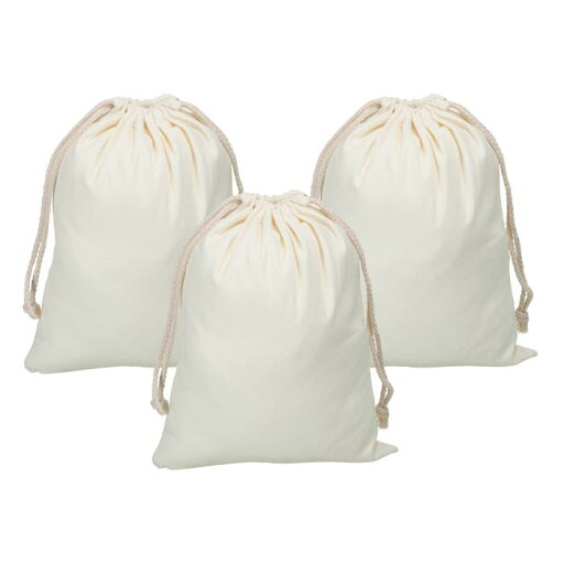 PATIKIL 再利用可能な紐付き袋 10×12.6"3個セット 多目的洗える綿 ほこり袋 荷物整理 旅行用品収納ポーチ エクリュ色 PATIKIL 再利用可能な紐付き袋 10×12.6"3個セット 多目的洗える綿 ほこり袋 荷物整理 旅行用品収納ポーチ エクリュ色