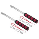 PATIKIL 1.2M/4フィート 伸縮式ハンドヘルド旗竿 2セット 伸縮式教師用ポインタースティックバナーフラッグポール スポンジハンドル付き ツアーガイド...