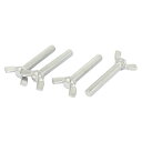 蝶ナット ウイングナット 翼ナット バタフライウィングナット 留め具 炭素鋼 スレッド M10x60mm 4個入り(4)