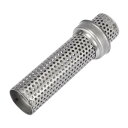 Motoforti モーターサイクルエキゾーストサイレンサー エキゾーストインサートマフラーパイプバッフル 51mm ユニバーサル シルバートーン