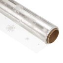 PATIKIL 30M x 0.02mm セロハンラップ 1巻 包装紙 0.02mm厚さ ホワイト 雪 花かご ギフト用 クリア