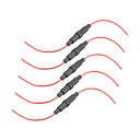 ヒューズホルダー インラインスクリュータイプ ヒューズホルダー 22 AWG 6mm x 30 mm 5個入り