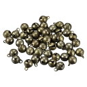 ジングルベル クリスマスの鈴 装飾用ベル スモールベル クラフトDIY用 ブロンズトーン 8mm 48個入り