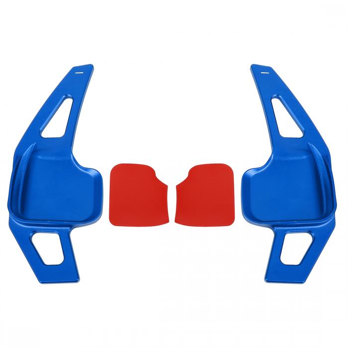 X AUTOHAUX ステアリングホイールシフトパドル アルミニウム合金製 ブルー ステアリングホイールシフト..