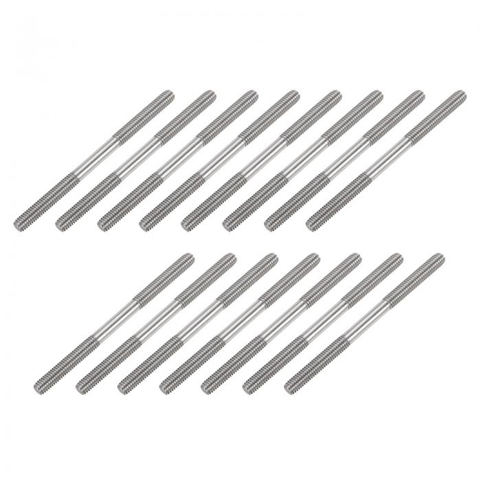 20個セット M6x80mm 304ステンレス鋼 両端スレッドスタッドボルト ハウスメンテナンス用