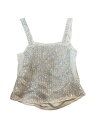 Allegra K レディース スパンコール タンクトップ キラキラ グリッター ノースリーブ キャミソール コルセット トップ シルバー XL(4)