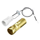 燭台ベース電球ソケットホルダー E14 ワイヤー付き 76 mm キャンドルカバースリーブキット 淡いゴールド 6セット
