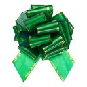 巨大なラージプルボウ ビッグメタリックカーボウリボン 金エッジ付き 結婚祝い ギフトラッピング クリスマス用 緑 30 cm