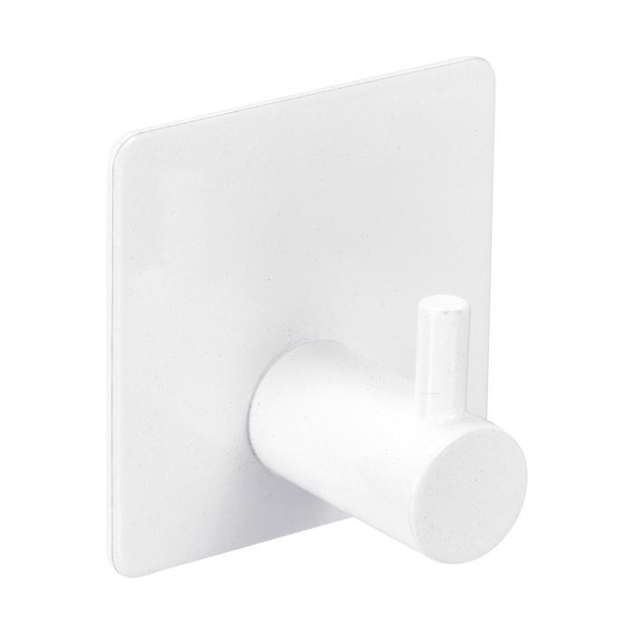 自己接着フック 304ステンレス鋼 ウォールフックハンガー 貼り付け ハンガータオル キッチンツール用 ホワイト