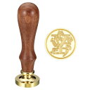 PATIKIL アルファベットY ワックスシールスタンプ イニシャルレター シーリング ワックススタンプ 古典的なレトロ 取り外し可能 ブラスヘッド 木製ハンド...
