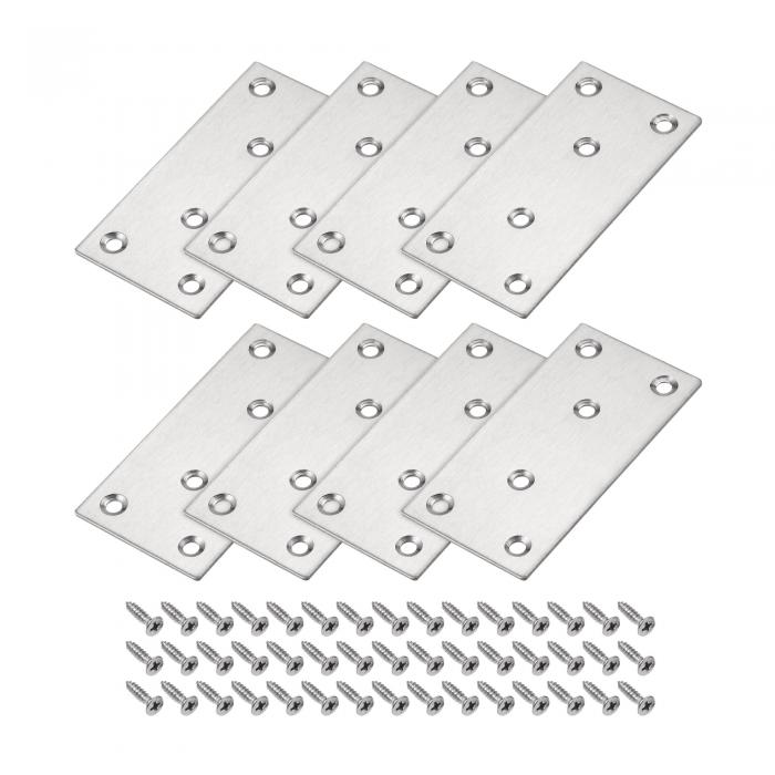 商品詳細 特徴 【属性1】[サイズ] - 合計サイズ: 100 x 50 x 2 mm(L*W*H); 穴径: 5 mm【属性2】[応用] - コーナーブレースは、テーブル、椅子、ベッドフレーム、ラック、キャビネット、ガードレール、棚などの家具、建設、屋外施設で広く使用されています。接続とサポートに使用されます。【属性3】[取り付け簡単] - ネジ穴付き。正しい位置に置き、ネジで固定します。取り付けネジはここに含まれています。【属性4】[材料] - ステンレス鋼、塗料スプレー表面処理で構成されており、耐食性と耐久性があります。【属性5】[注意] - ご購入前にサイズをご確認ください。接続されたオブジェクトのサイズと重量に応じて、対応するブレースを選択します。【商品説明】説明:1.これらのプレートは高品質のステンレス鋼でできており、耐久性があり頑丈です。さびや浸食を防ぎ、長持ちします。2.コーナーブレースは、テーブル、椅子、ベッドフレーム、ラック、キャビネット、ガードレール、棚などの家具、建設、屋外施設で広く使用されています。接続とサポートに使用されます。3.取り付け簡単 - ネジ穴付き。正しい位置に置き、ネジで固定します。 仕様 :カラー：シルバートーン材質：ステンレス鋼表面処理：研磨合計サイズ：100 x 50 x 2 mm(L*W*H)穴径: 5 mm穴の数： 6パッケージ内容: 8個 x コーナーブレース取り付けネジが含まれています。注意: ご購入前にサイズをご確認ください。手作業による測定のため、1?2 mmの差がありますのでご了承ください。 注意書き ■商品の色及びサイズは、撮影状況やPC環境により多少異なって見える場合がございます。 ■サイズは目安です。商品により若干の誤差がございます。 ■メーカーの都合により、商品細部のデザインや素材が予告無く変更される場合がございます。