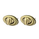 オーバル財布?ツイストロック?クラッチクロージャー?DIY製袋用?2セット ブラスブラス 33mm x 19mm
