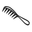 VOCOSTE アフロヘアワイドコーム ラージヘアフォークコーム 理髪スタイリングツール カーリーヘア用 男性女性用 プラスチック ブラック
