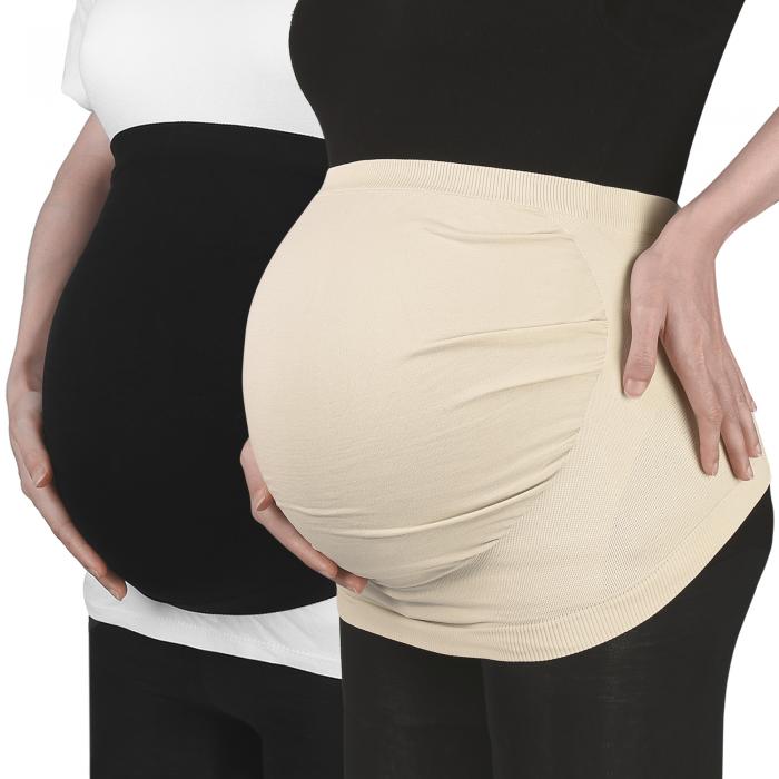 [VOCOSTE] マタニティベリーバンド ベリーバンド 妊婦用 妊娠サポート 腹帯バンド 妊娠 産後用 ブラック ベージュ サイズXL 2個