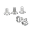 フランジ付きボタンヘッドソケットキャップスクリュー、50個 M3x5mm - 304ステンレス鋼ソケットドライブファスナーボルト、家具取り付け用全ねじマシンスクリュー(シルバー)(4)