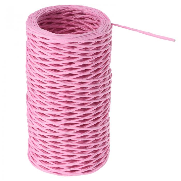 PATIKIL 50 M フローラルバインドワイヤー ラップ麻ひも 1 mm 花屋ワイヤー 鉄ワイヤー ペーパーカバー つるラッピング バインディングワイヤー フラワーブーケ用 ピンク