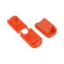 PATIKIL ジッパープルタブ 100個 コードエンド延長ジップフィクサー 21 mm バックパック ジャケット 荷物 財布 ハンドバッグ用 オレンジ