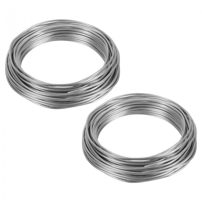 PATIKIL 2.0 mm 盆栽トレーニングワイヤー 2ロール フラワーワイヤーステム 陽極酸化アルミニウム ツリ..