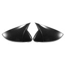 X AUTOHAUX Volkswagenに対応ゴルフMK7ツアランL用の1ペアのカーリアビュードライバーパッセンジャーサイドミラーカバーキャップオーバーレイブラ ックカーボンファイバーパターン。ミラーガードカバーエクステリア装飾トリム。(2)