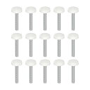 40個入り M4x25mm スレッド付きノブネジ 亜鉛メッキ炭素鋼製クランピングノブ プラスチック製ラウンドヘッドのサムスクリュー スクリューのクランピング ホ...