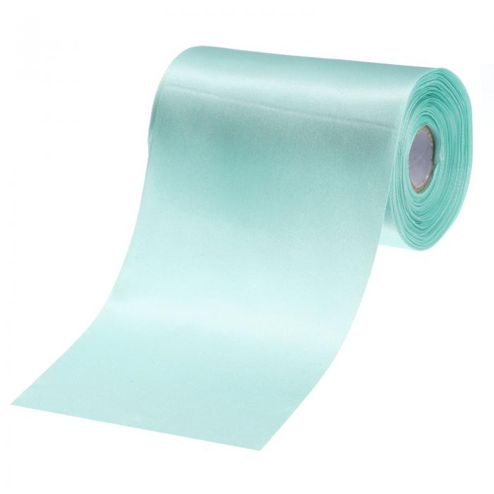 4インチ×24ヤード ライトブルーサテンリボン カッティングセレモニーキット チェアサッシュ テーブルヘアボウ 裁縫クラフト ギフトラッピング ウェディングパーティー 装飾に最適なポリエステル製 ソリッドリボン