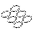 財布ストラップリング 金属 楕円形 スプリングバックル ハードウェア バッグ クラフト DIY アクセサリー フック クリップ用 長さ38mm シルバートーン ...