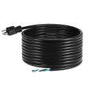 PATIKIL AC電源ケーブル 6m 12 AWG 3フォークワイヤ 電源ケーブル 5-15P 汎用 交流電器 電動工具 ブラック
