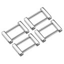 財布ストラップリング 金属 ねじ込み シャックル 交換用 バックル レザー バッグ クラフト DIY アクセサリー用 長さ28mm シルバートーン 4個