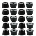 ゴム足バンパー D21x17xH12mm ブラック 耐久性 フットパッド 20個入り