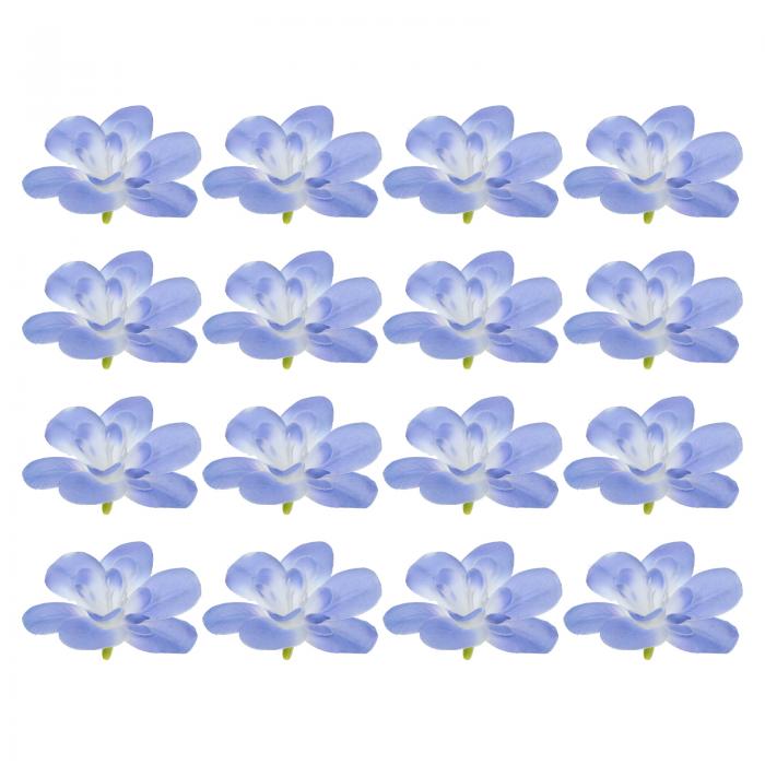 PATIKIL 人工蘭 花びら 16個セット フェイクバタフライフラワークラフト ホームウェディング装飾用 ブルー