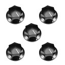 ポテンショメータ回転ノブ ポット プラスチック 銅 ブラック プラスチック 33x17mm 6mmインサートシャフト 5個入り