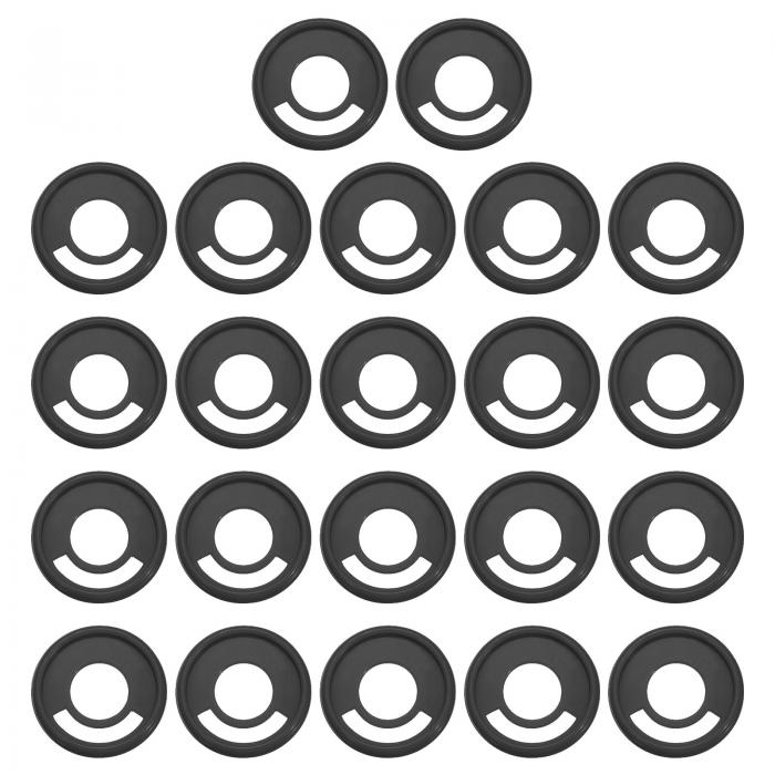 PATIKIL 28 mm プラスチック 本バインディングディスク 22個 ディスクバウンド拡張ディスク バインダーリング DIY ノートブック プランナー用 ブラック