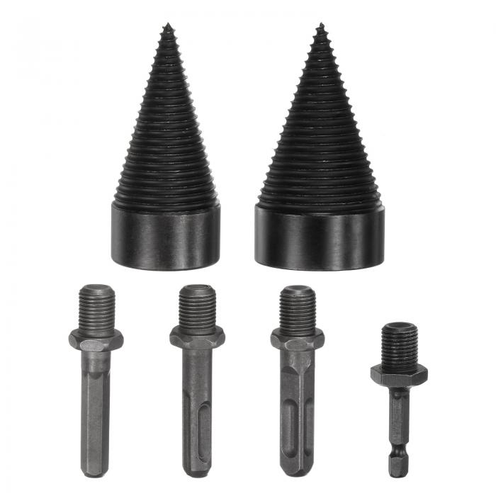 M METERXITY 2パックのウッドスプリッタードリルビット42mm 50mm 4つのハンドル（スクエア ラウンド 六..