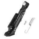 Motoforti オートバイのキックスタンド サイドサポートスタンド ホルダーセット 調整可能 ユニバーサル CNCアルミニウム合金 ブラック