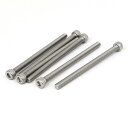 六角穴付きボルト 304ステンレス M6 x 90mm DIN912 シルバートーン 6個入り