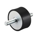 ラバーマウント M8 x 23mm 40 x 20mm 金属 ゴム ブラック シルバートーン 1個入り