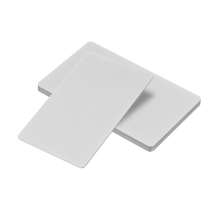 PATIKIL 0.8 mm メタル名刺 6個 ブランク名刺 彫刻印刷名カード 陽極酸化アルミニウム DIYギフトカード用 シルバー