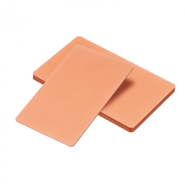 PATIKIL 0.8 mm メタル名刺 6個 ブランク名刺 彫刻印刷名カード 陽極酸化アルミニウム DIYギフトカード用 ローズゴールド