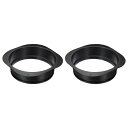 PATIKIL 250 mm ダクト接続フランジ 2個 乾燥機通気壁プレート 正方形-ラウンド直線ダクトプレート 暖房 冷房 換気扇用 ブラック