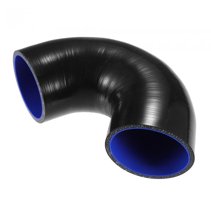 X AUTOHAUX シリコーンリデューサーホース パイプベンドターボ ウォーターインタークーラー 135度エルボ 内径80 mm ブラック
