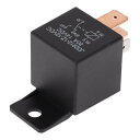A ABSOPRO 5 Pins 80A 12V オートリレー マルチパーパス 防水 カーリレー ブラック 1 個