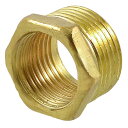 ホース継手 ネジ込み フィッティング 継手 ゴールドトーン パイプコネクタ 19mmメス-25mm