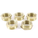 ホース継手 真鍮 六角ブッシング ねじ込み 配管コネクタ アダプター カップラー メス12.8mm オス19.1mm 真鍮製