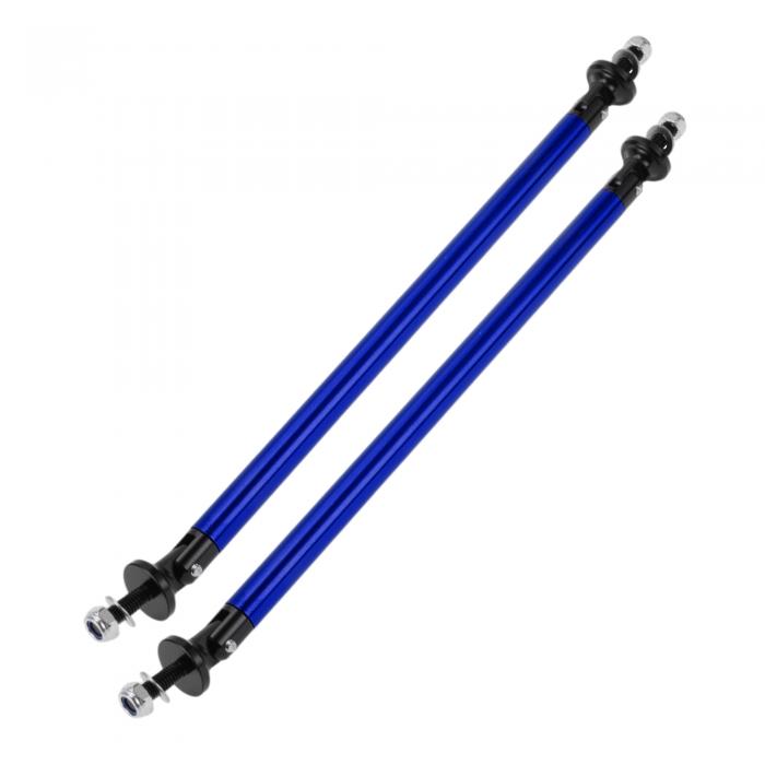 Partuto 2個200mm/7.87inカースプリッターサポートロッド調整可能なフロントリアバンパーリップスプリッターストラットロッドタイサポートバー アルミニウム合金ブルー