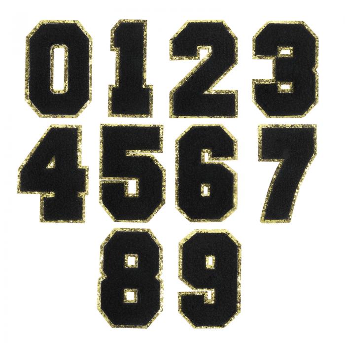 20個のグリッターナンバーパッチ 8.4cm / 3.3