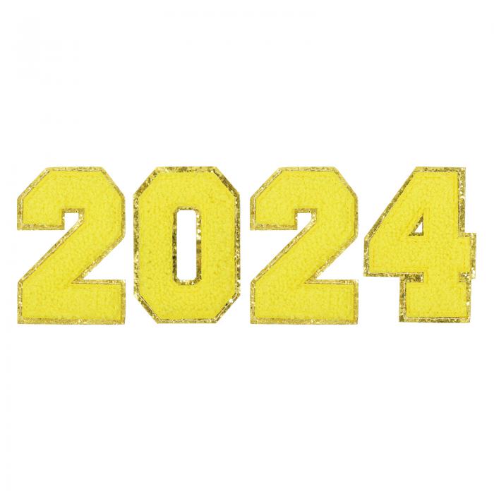 4個入りのピカピカナンバーパッチ 8.4cm / 3.3